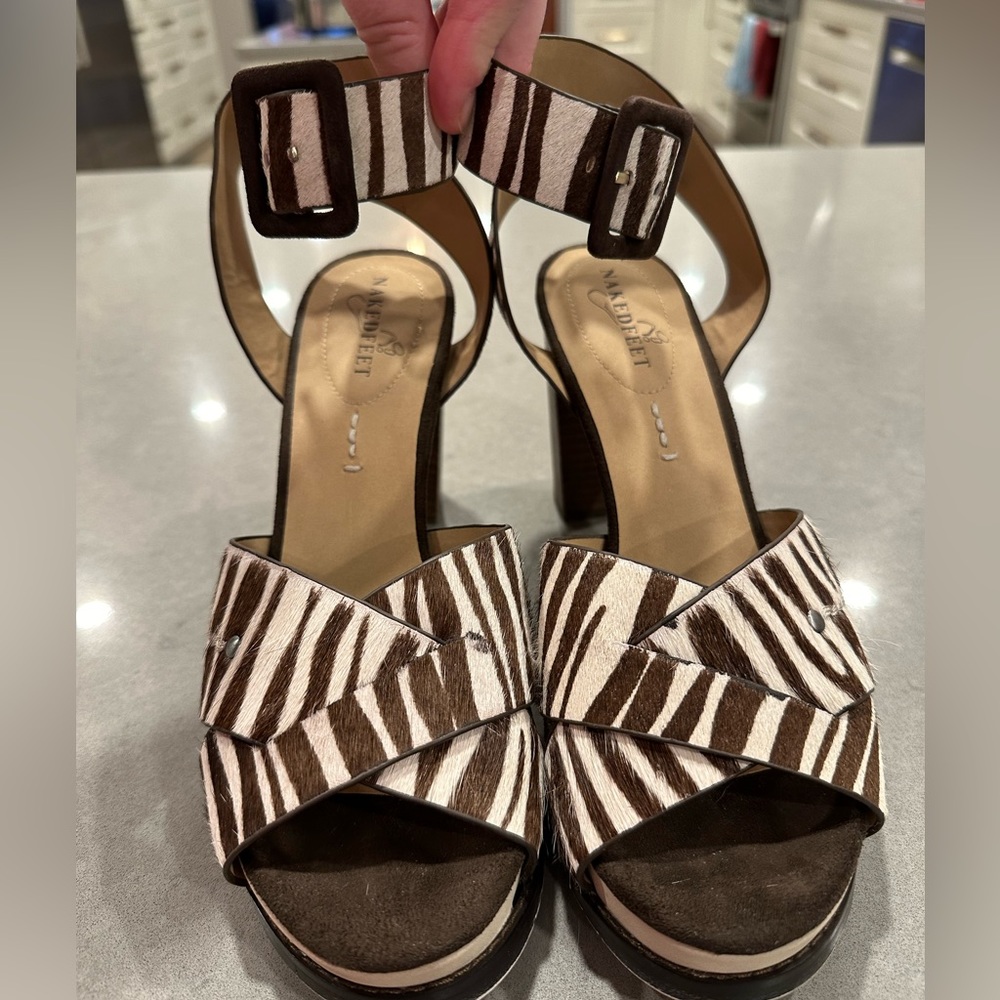 Naked Feet zebra sandals